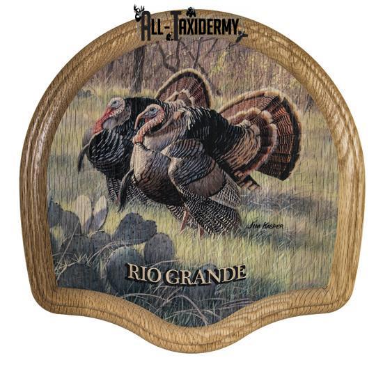 SKU 0104 Deluxe Turkey Display Plaque Kit, Oak Rio Grande - Image 2