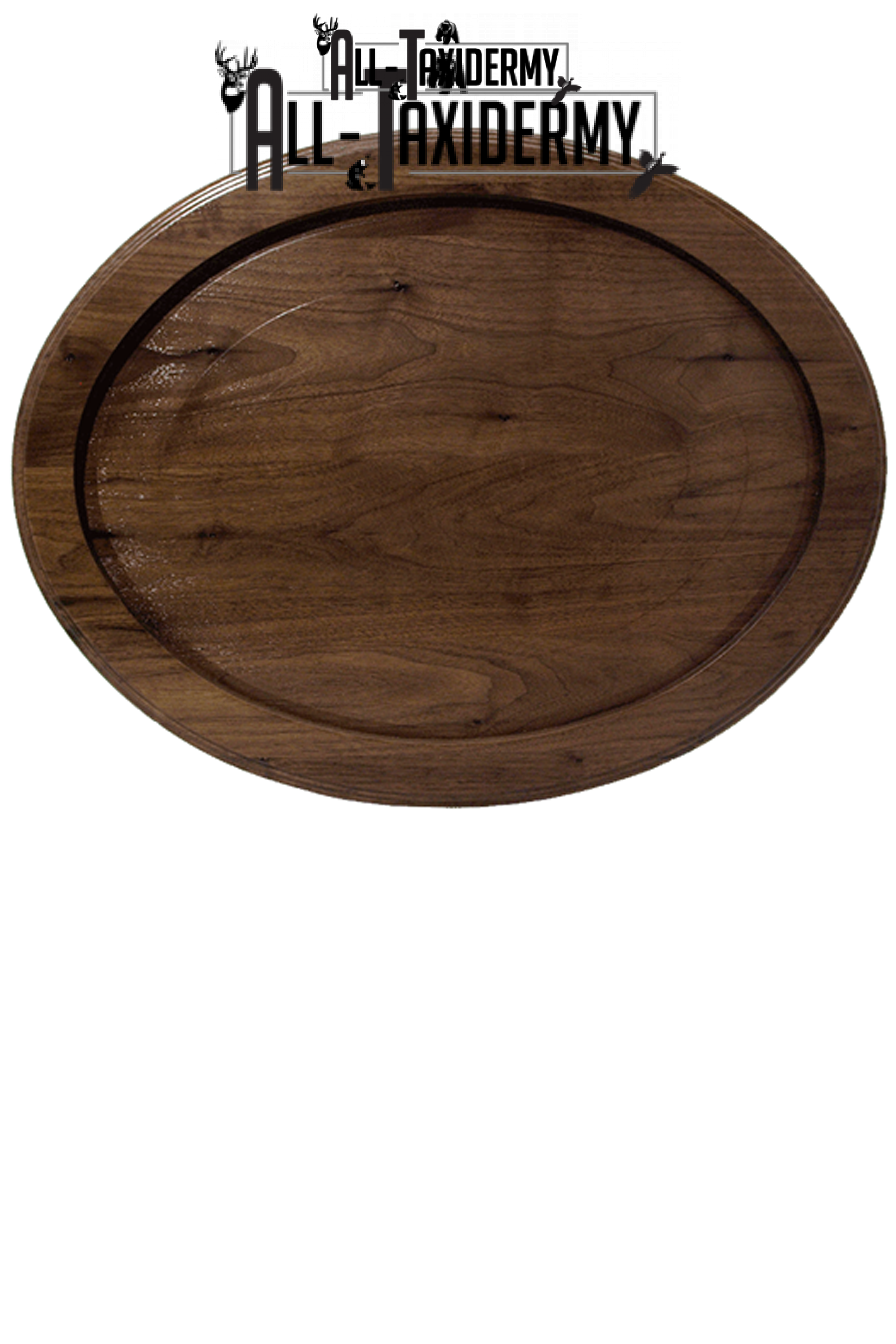 SKU 0137 Thick Walnut Oval Base - 17" x 22"