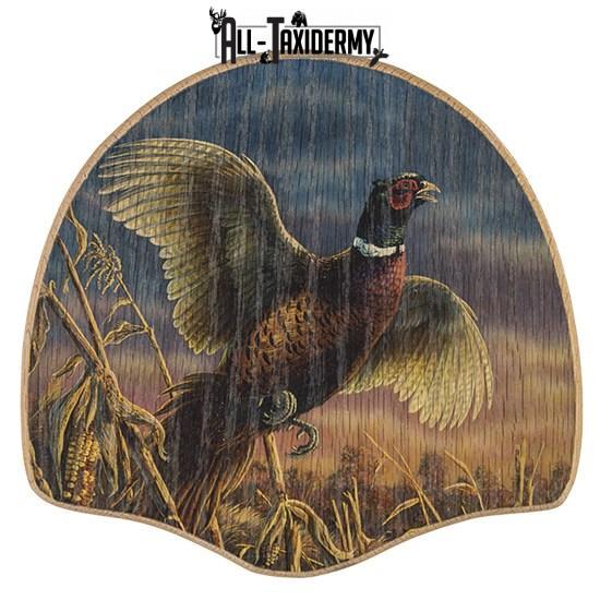 SKU 0111 Pheasant Tail Display Plaque Kit, Oak Corn Pheasants - Image 2