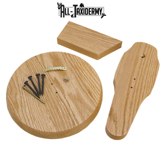 SKU 0115 Solid Oak Skull Mount Plaque Kit - Image 4