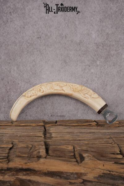Carved Warthog Tusk Bottle Opener SKU 2427