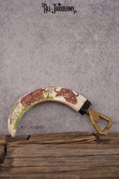 Scrimshaw Warthog Tusk Bottle Opener SKU 2426