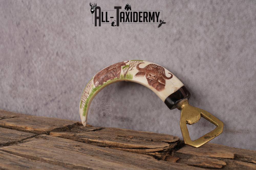 Scrimshaw Warthog Tusk Bottle Opener SKU 2426 - Image 3