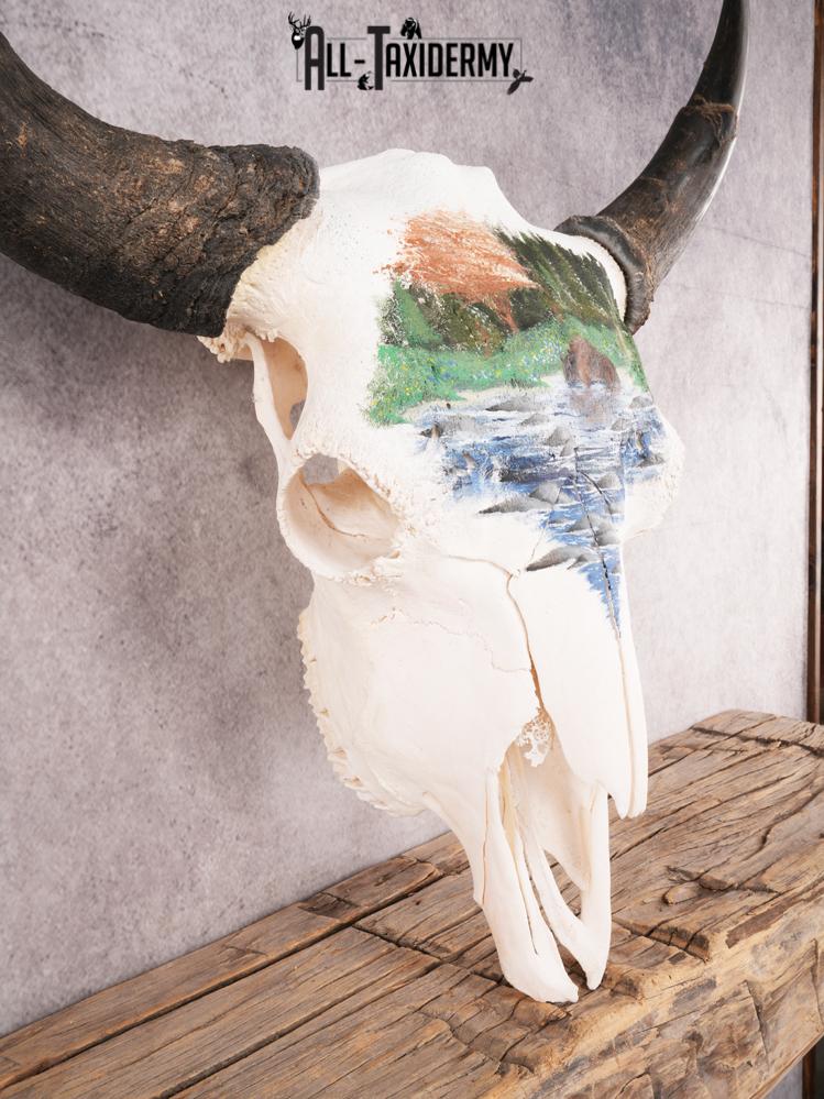 Painted Bison Skull SKU 3483 - Image 2